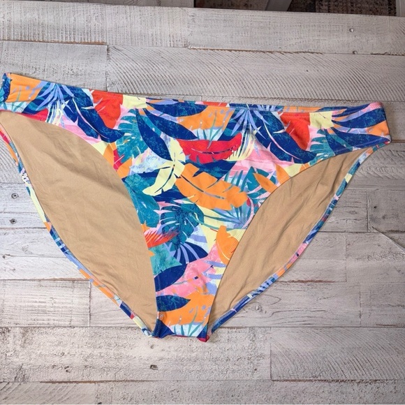 Floral Bikini Bottom Blue Red Yellow Pink Old Navy Woman's Size 4X - Picture 3 of 15